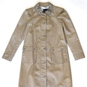 Gryphon New York Studded Collar Raincoat